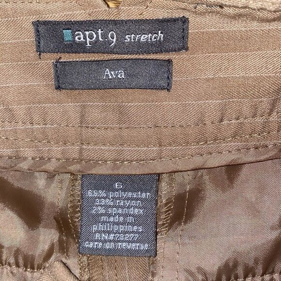 Apt.9 Pinstripe Cuffed "Ava" Dress Short Size 6 - Picture 4 of 4